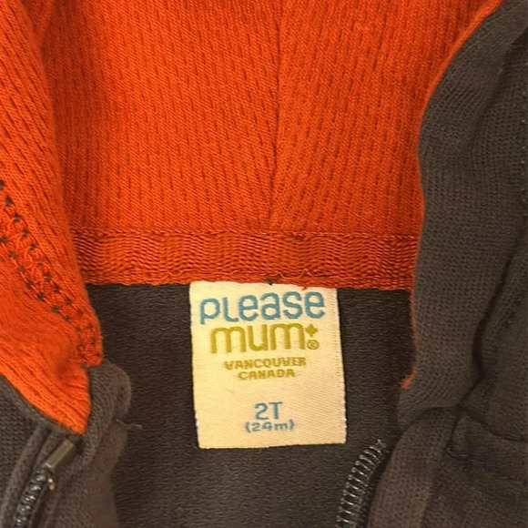 Please Mum - Vintage full zip hooded vest. Size 2T - Picture 2 of 3